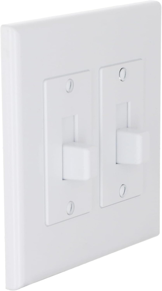 2672W 2-Gang MASQUE Decorator Cover, Toggle, White