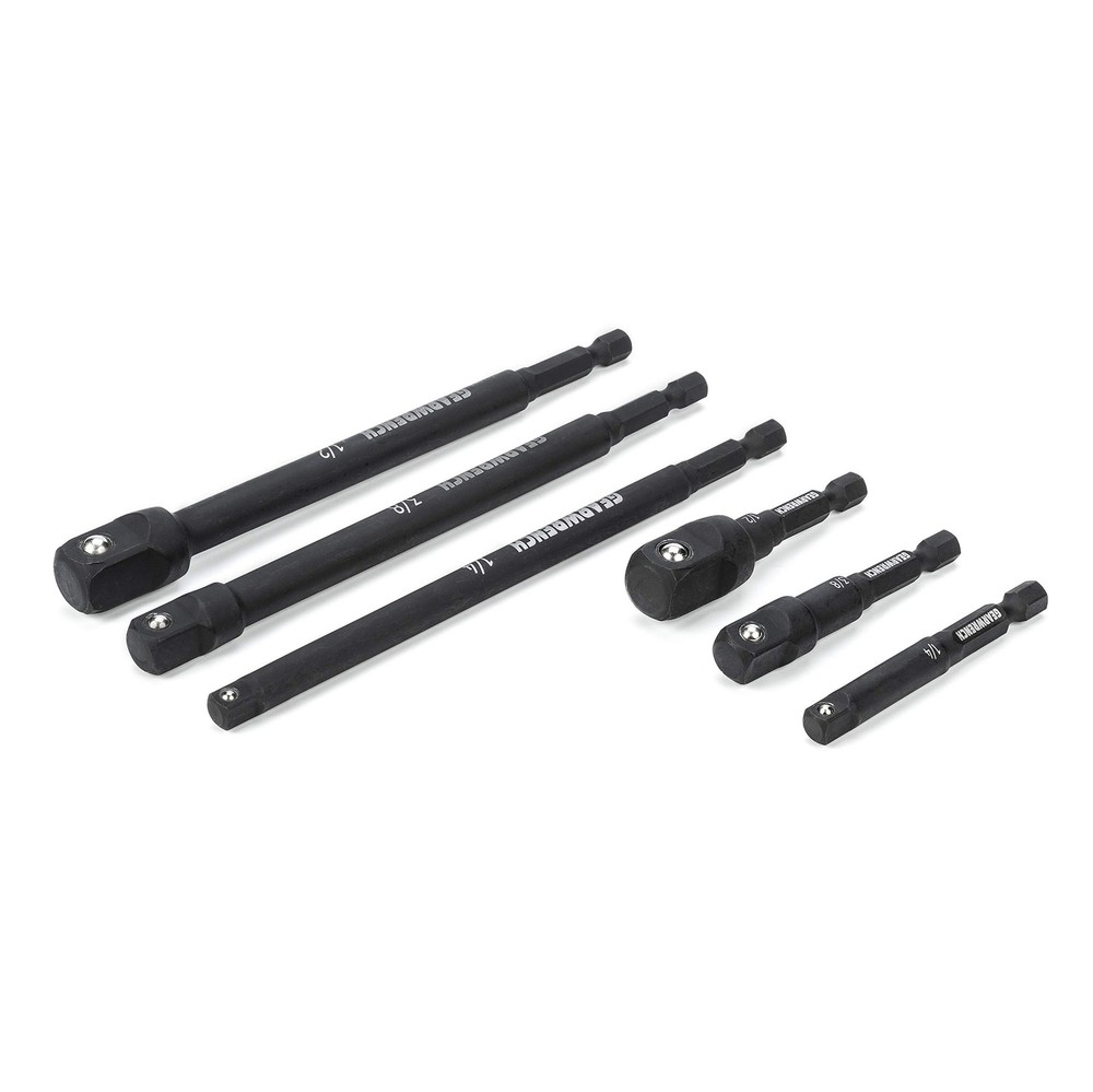 GEARWRENCH 6 Pc 1/4" Drive Hex Shank Impact Socket extensions - One Size