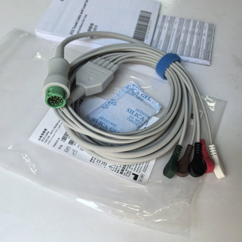 Mindray Original 12-Pin Five-Lead Defibrillation ECG Cable EA6251B