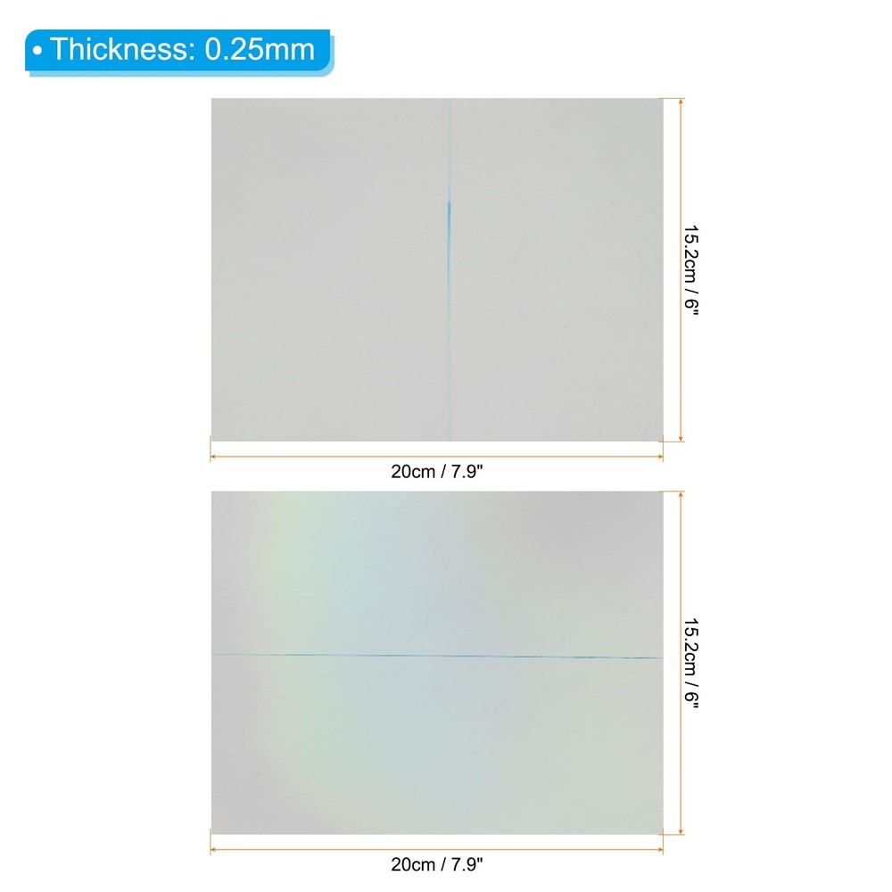 9.7in Polarized Film Sheet 2 Pack Adhesive Linear Polarizer Filter