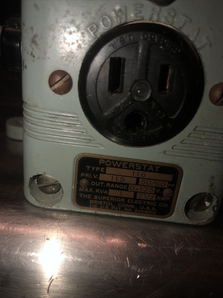 POWERSTAT Model 116 Variable AutoTransformer Input 120V Output 0-140 SUPERIOR #2