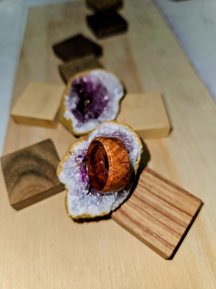 Solid Wood Ring. Stabalized Mesquite Burl. Size(s) 5-14