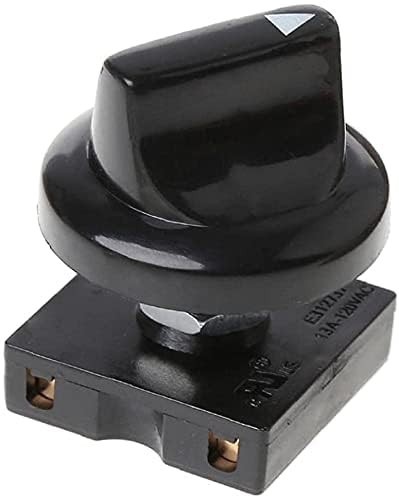 Ceiling Fan Rotary Switch 4 Position 3 Speed Selector Control Black Wall Switch