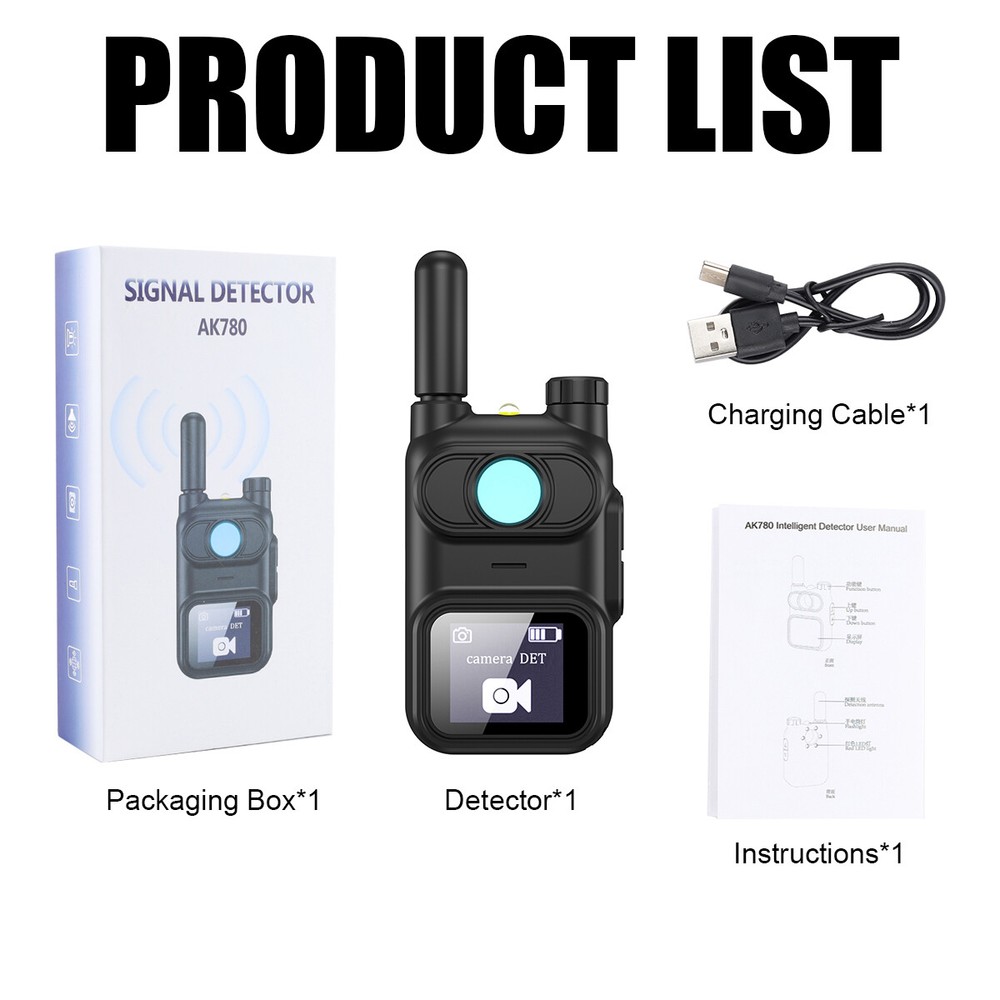 Anti-Spy Device Camera Wireless RF Detector GPS Tracker GSM Bug Finder Scanner