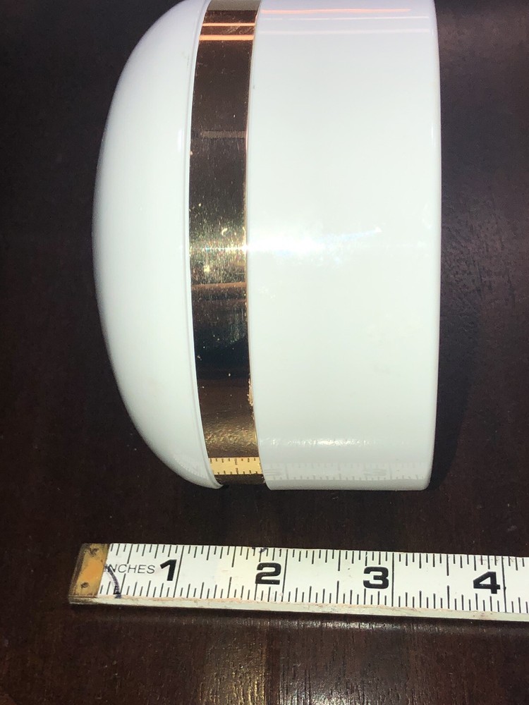 Vintage Estee Lauder White Linen Dusting Powder Box Container Empty Gold Shell