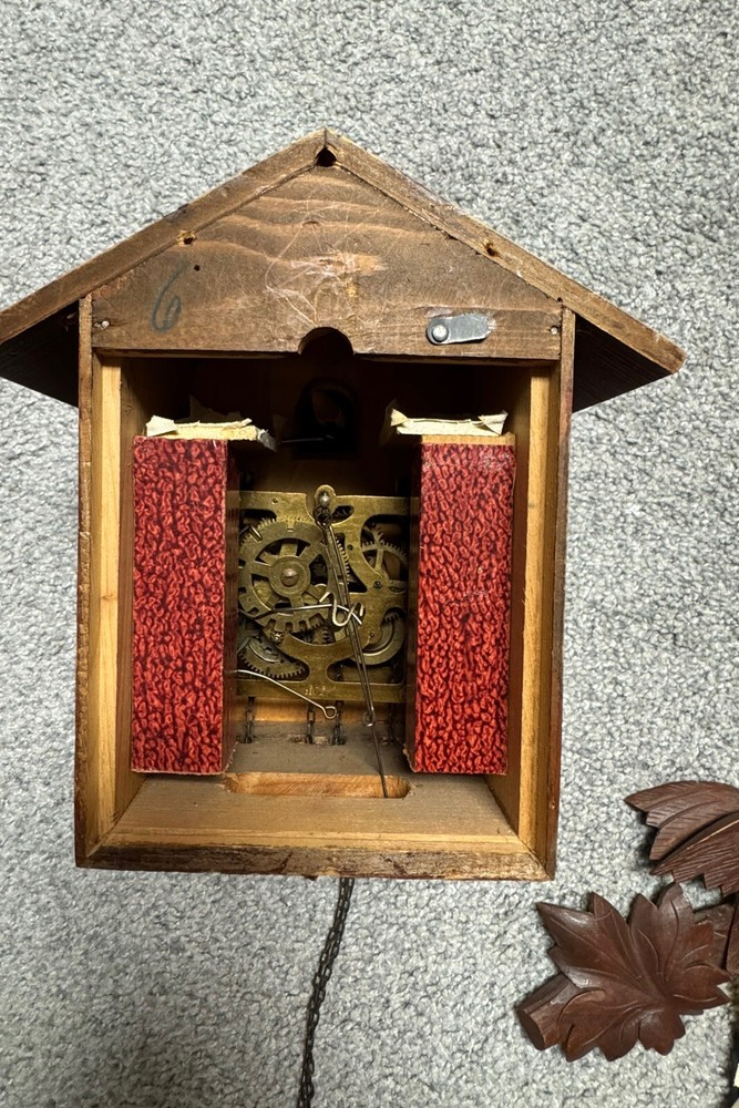 Vintage Germany Black Forest Strike,Cuckoo Clock, 2 Weights Driven Read