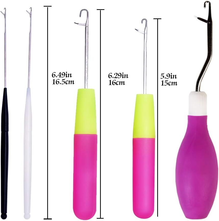 5Pcs Latch Hook Set Latch Hook Crochet Needle Crochet Hook Dreadlocks for Carpet