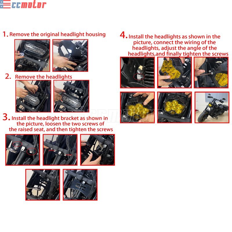 Headlight Bracket Mount Combo Kit For Baja Designs LP6 Pro LED Auxiliary Light