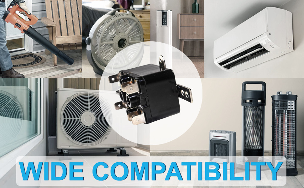 HQRP Enclosed General Purpose Fan Relay for Emerson # 90-380 Replacement