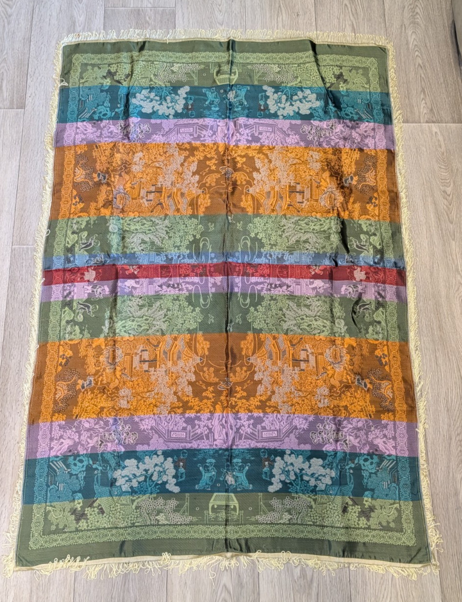 EXCELLENT Vintage 100 Children Playing Chinese Brocade Silk Tapestry Embroidered