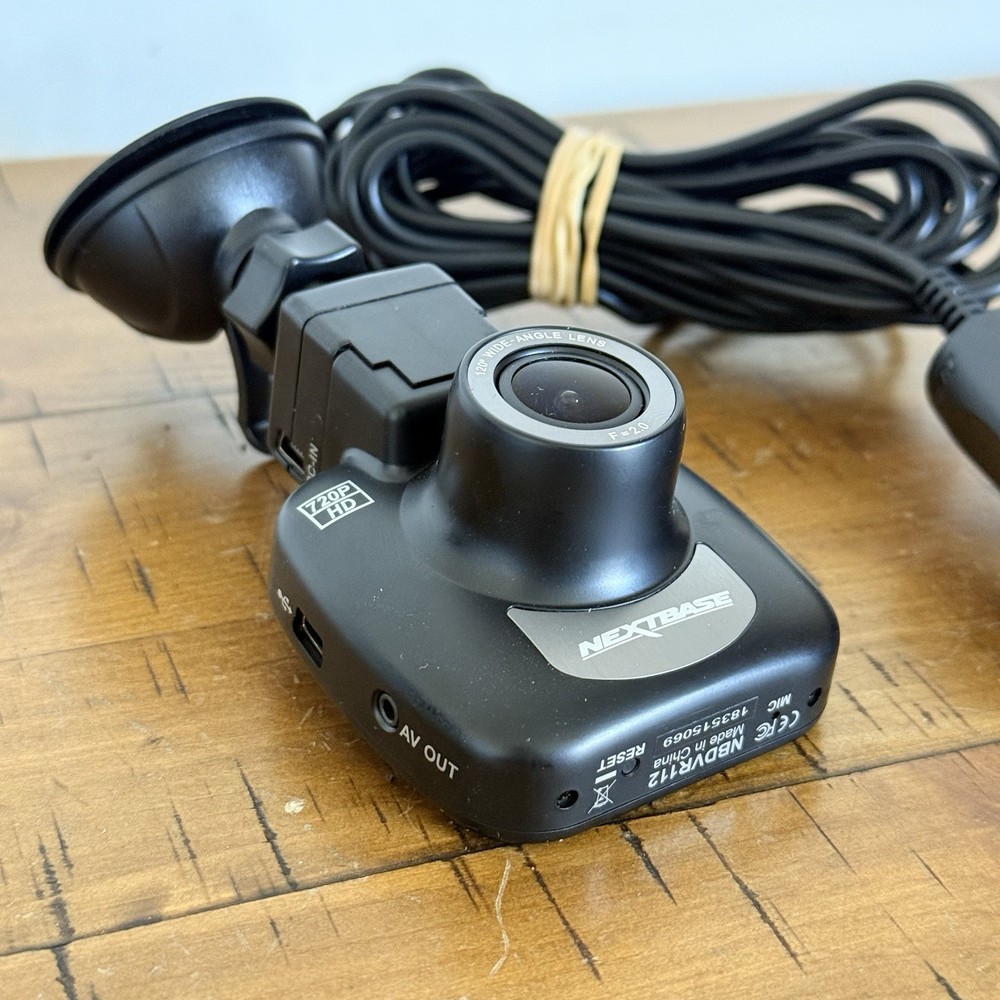 Next Base 112 Dashcam HD 720p USB Micro SD Needed NBDVR112 Black Tested Working