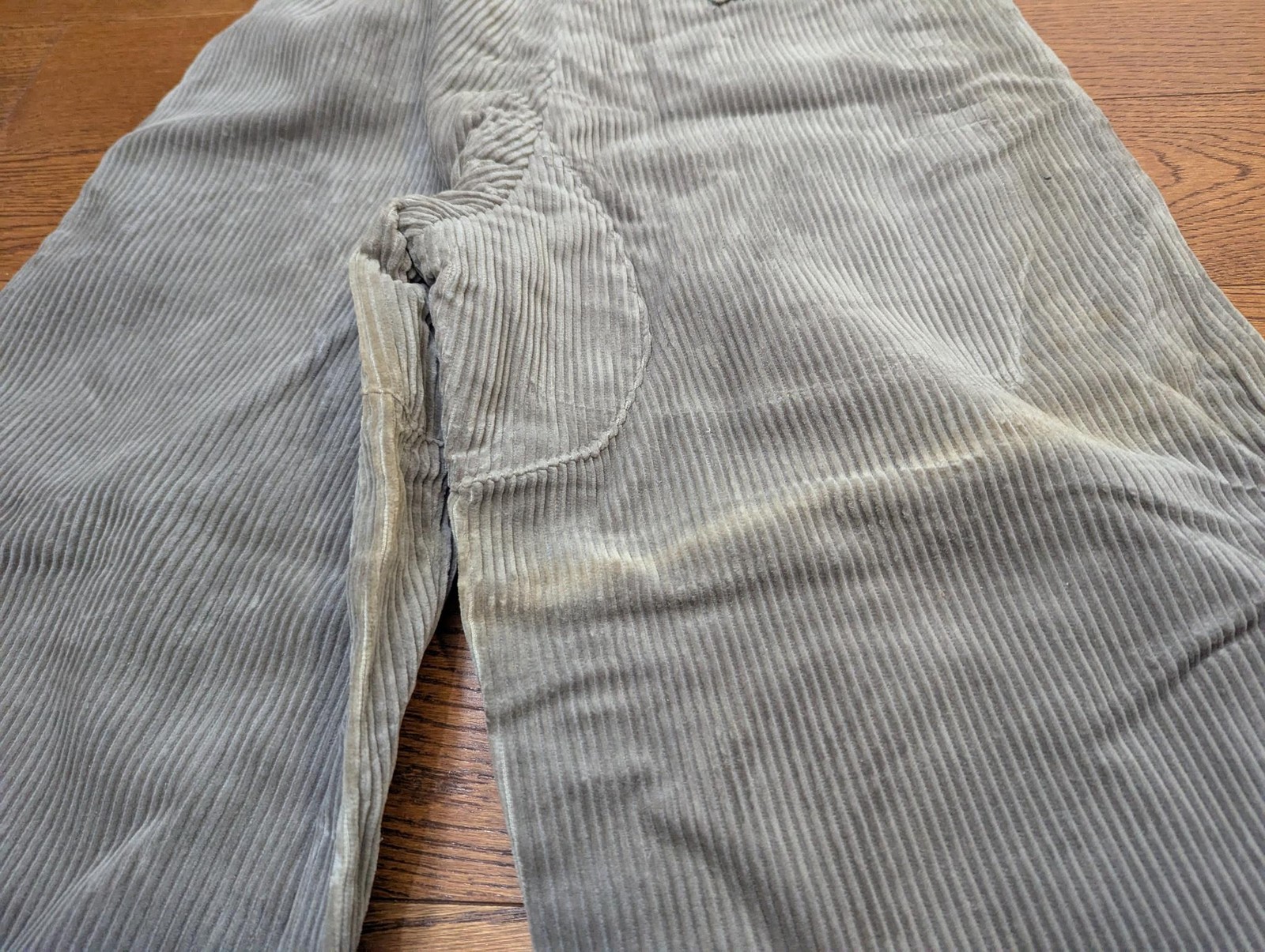 Vintage 1930s 1940s German Gray Corduroy Plus Fours Trousers NOS (28" waist)