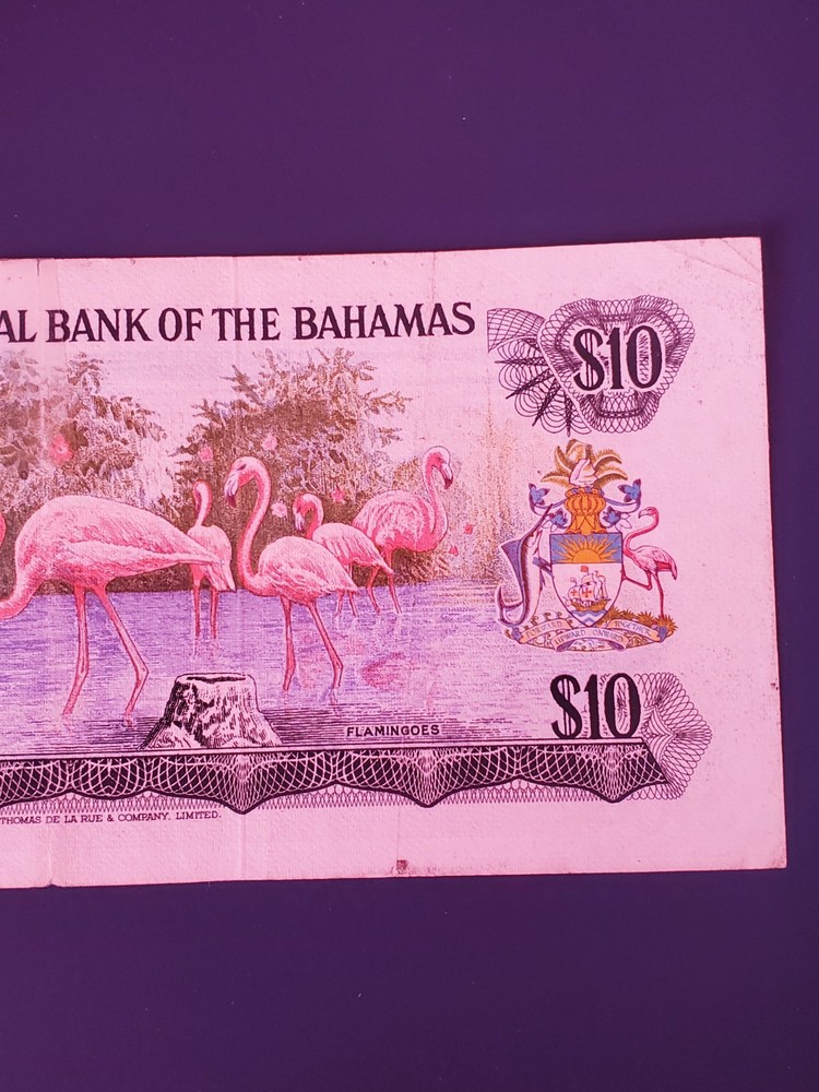 bahamas 10 dollars 1974