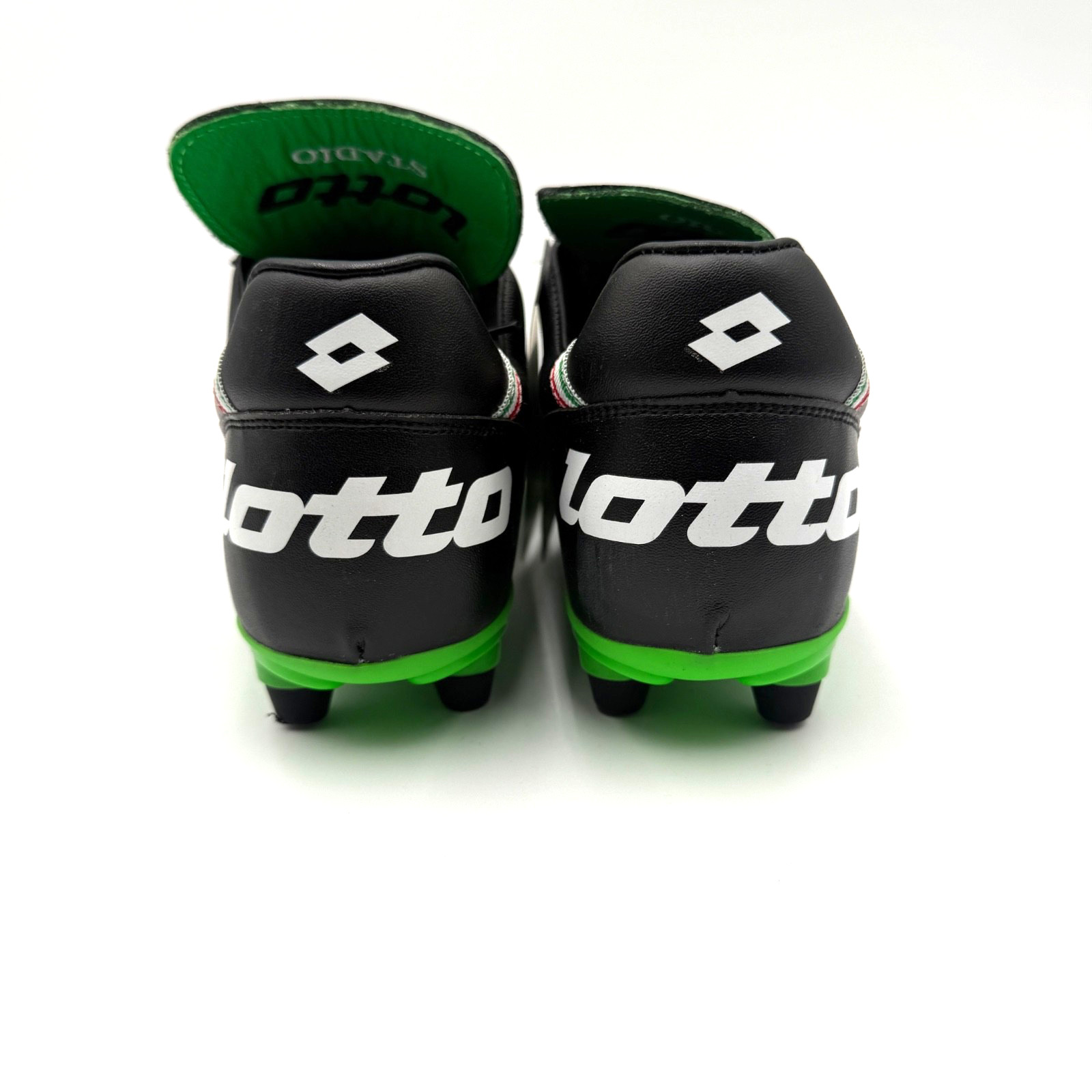 Lotto Stadio OG II FG Soccer Cleats Black Spring Green Men’s Size 8.5 NEW