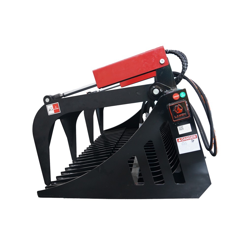 72 Rock Grapple Bucket for Skid Steer Attachment Quick Attach