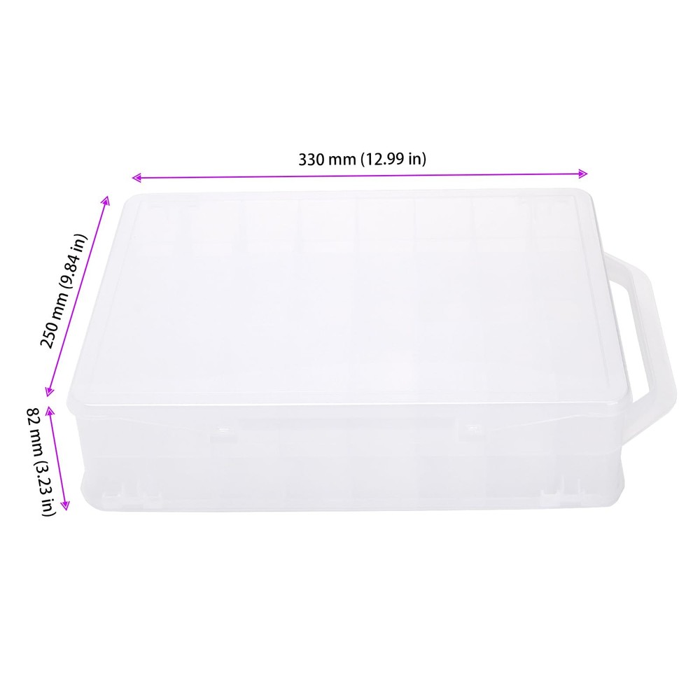 2 PCS 46 Grids Sewing Organizer, Double Sided Thread Box Storage,Small Clear ...