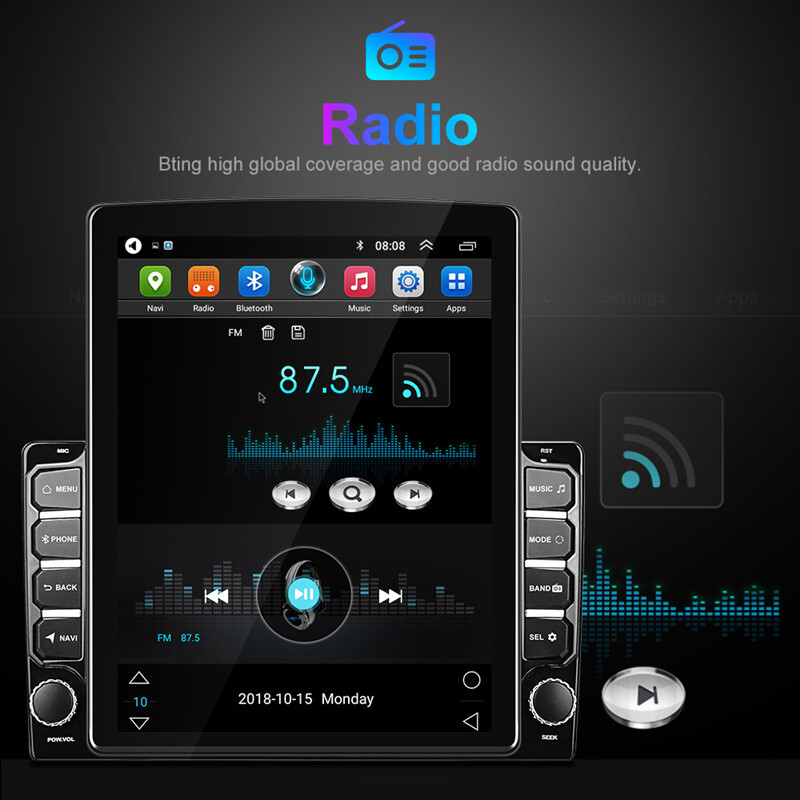Car Radio 9.7" Multimedia Player Vertical Screen GPS Android Stereo With Camera