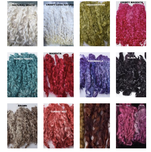 FibertoYarn Natural & Hand Dyed SELECT MOHAIR Locks