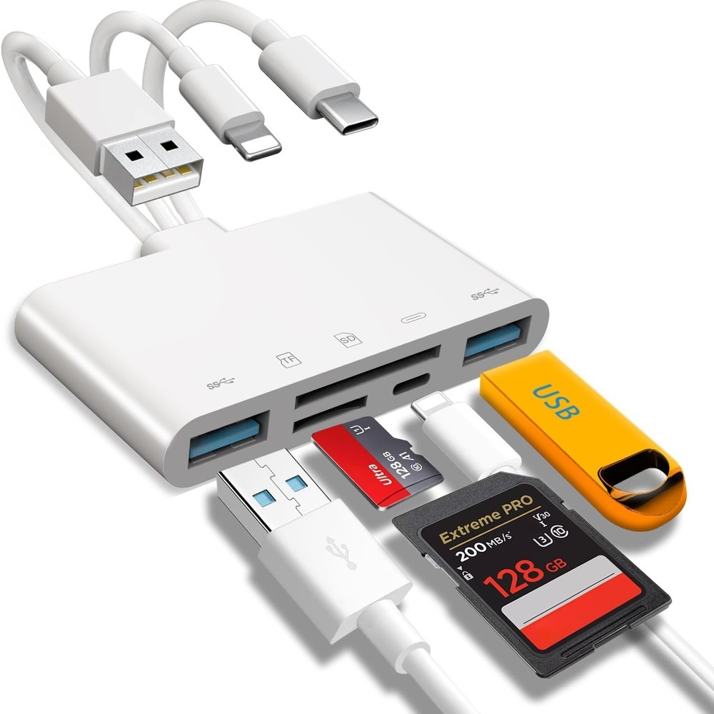 Plug and Play SD Card Reader for iPhone/iPad—Fast Transfer & Wide Compatibility