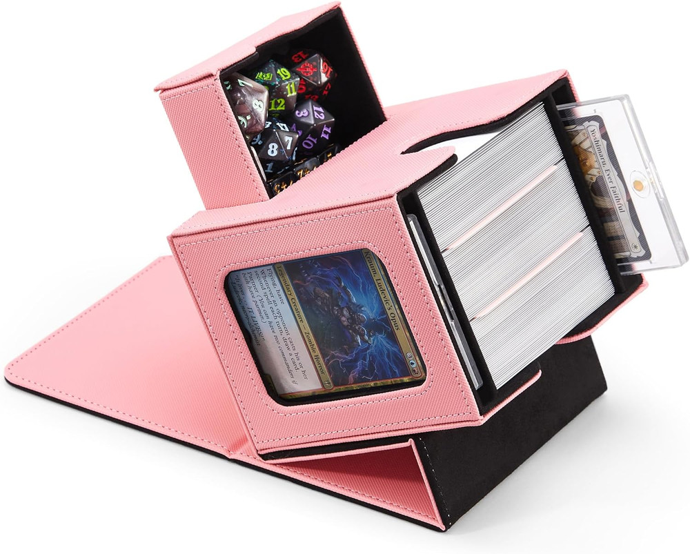 MTG Commander Deck Box – Patented Design with Dual Display Windows, Fits 100 Dou