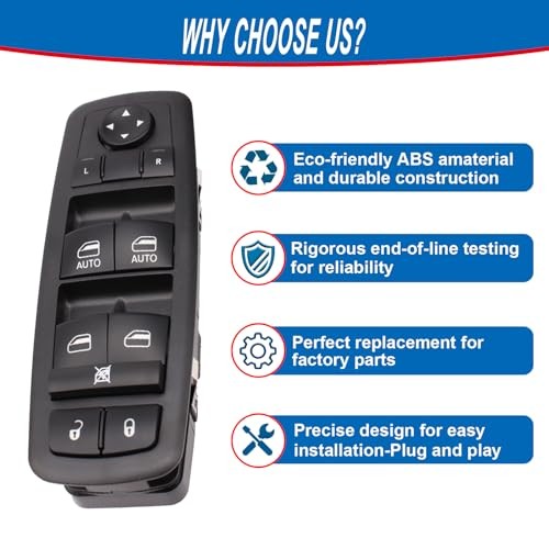 Driver Side Power Window Switch Compatible with 2014-17 2014-2017 Cherokee