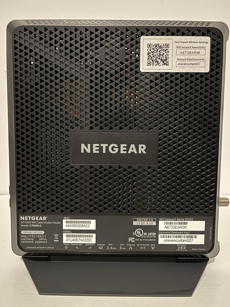 Netgear Nighthawk AC1900 WiFi Cable Modem Router