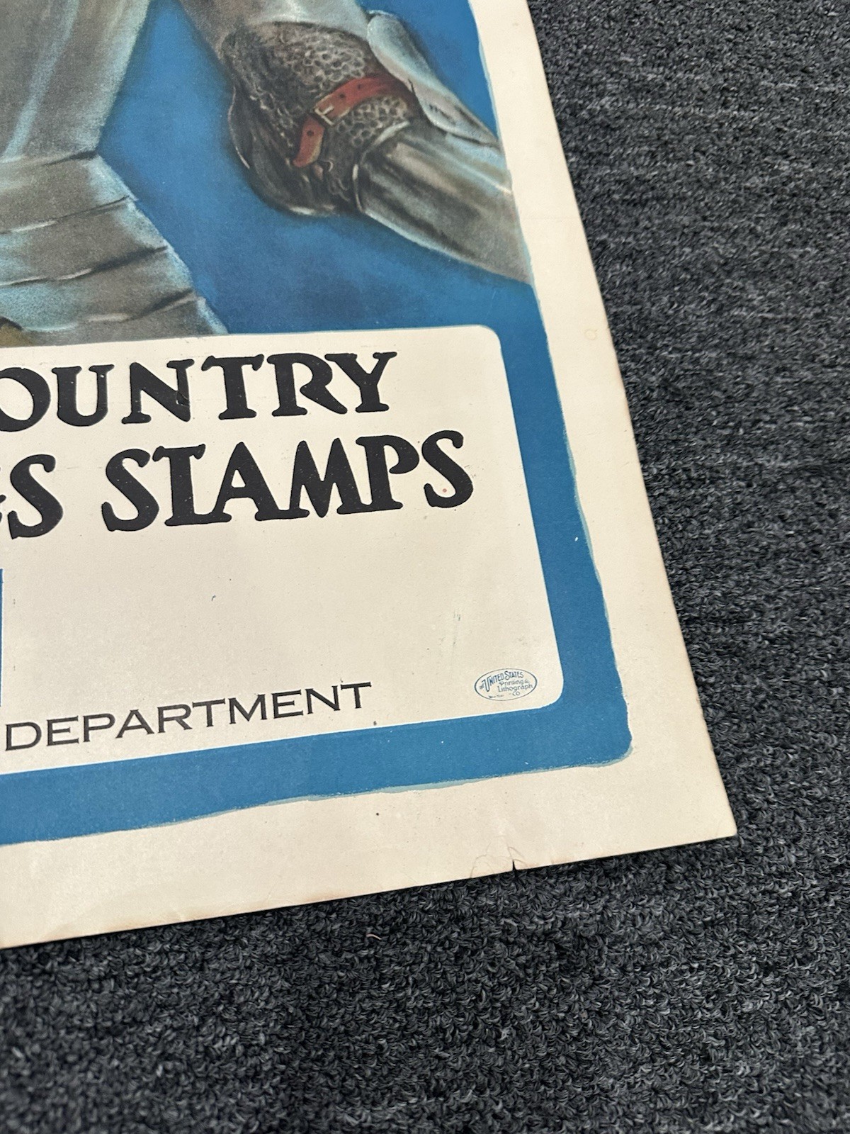 Original WW1 1918 JOAN OF ARC SAVED FRANCE Poster World War One 20”x30”