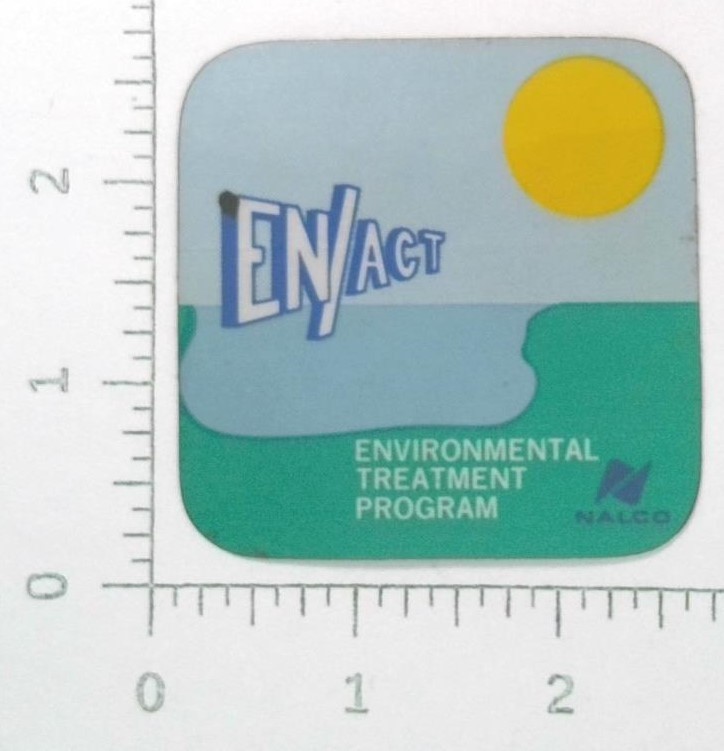 Vintage Nalco Enact Environmental Program Sticker Decal