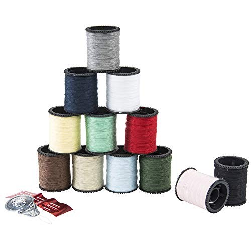 60642 100% Spun Polyester Thread Assorted Colors 12 Count () 1-Pack