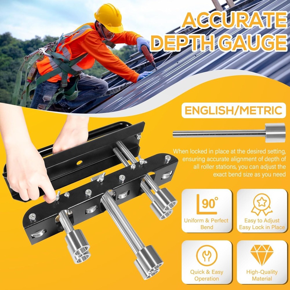 ER3 Three-Station Edge Roller, Large Radius Sheet Metal Bead Roller Bender