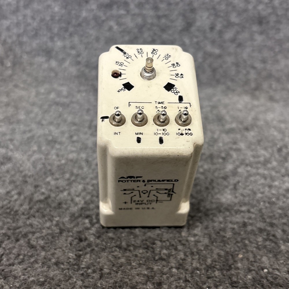 Potter & Brumfield CWD-38-36000 24VDC Programmable Time Delay *Missing Knob*