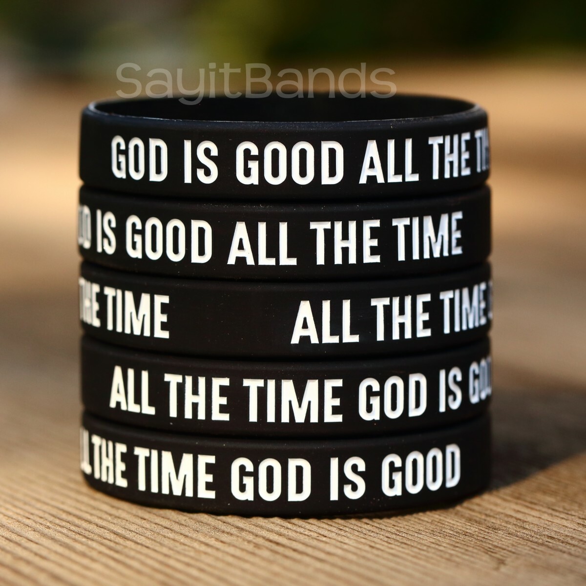 Ten (10) of GOD IS GOOD ALL THE TIME Bracelets - All the Time God is Good Bands