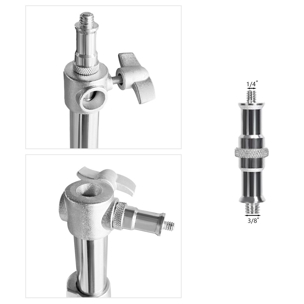 2pcs Adjustable Photography Light Stand Kit with Softbox and Backdrop Support