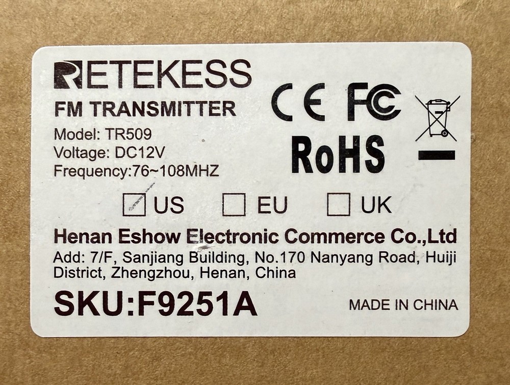 FM Broadcast Transmitter TR509 7W FM Radio Transmitter, Long Range Transmitter