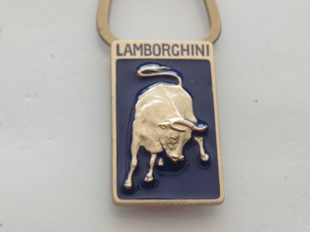 LAMBORGHINI metal blue enamel keychain quick release