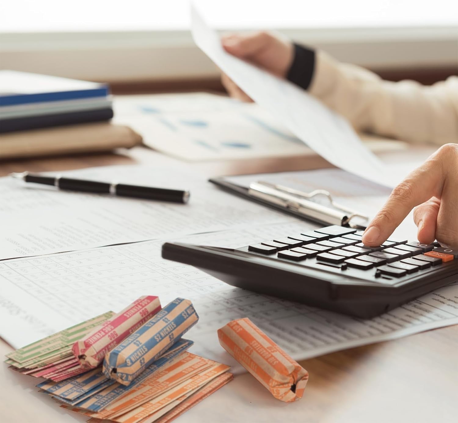 Coin Wrappers Assorted 500 Flat Stripped Roll for 500