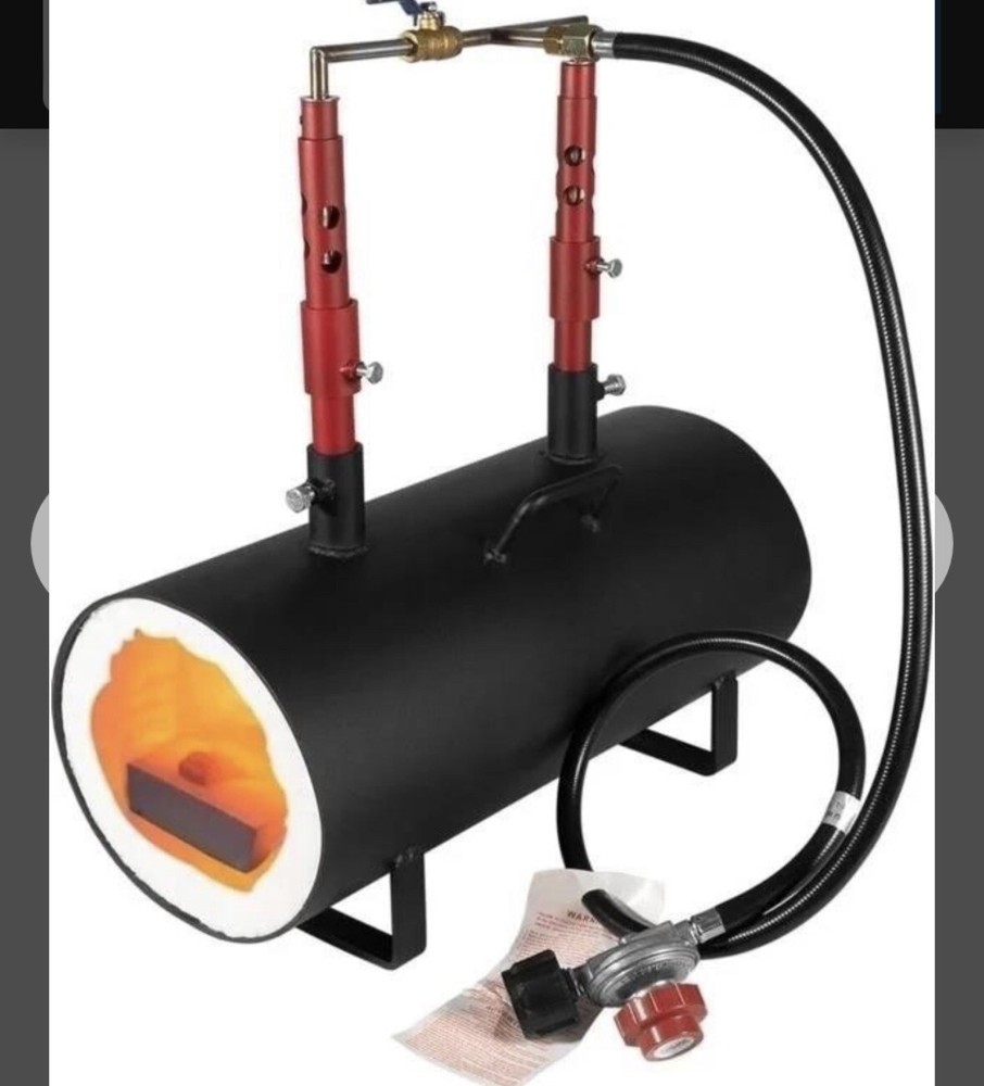 Portable Propane Forge Double Burner-Blacksmith Knife &Tool Make Equipment
