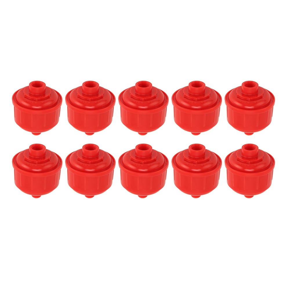10PCS Disposable Spray Filter Red Wear Resistant 1/4in Thread Plastic