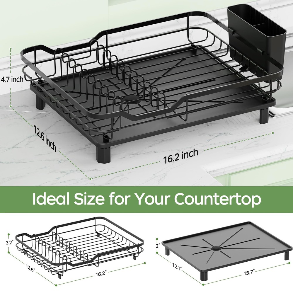 Dish Drying Rack, Stainless Steel Rustproof Dish Rack for Kitchen Counter, St...