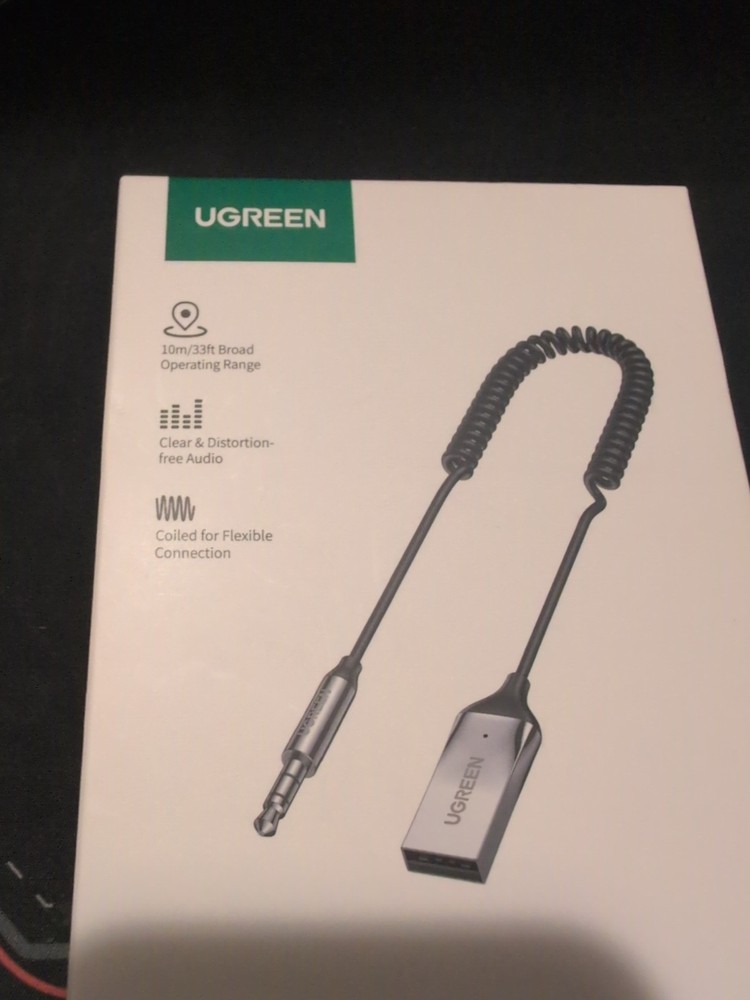 UGREEN Aux to Bluetooth 5.4 Adapter 3.5Mm Bluetooth Receiver for Car USB 2.0 to