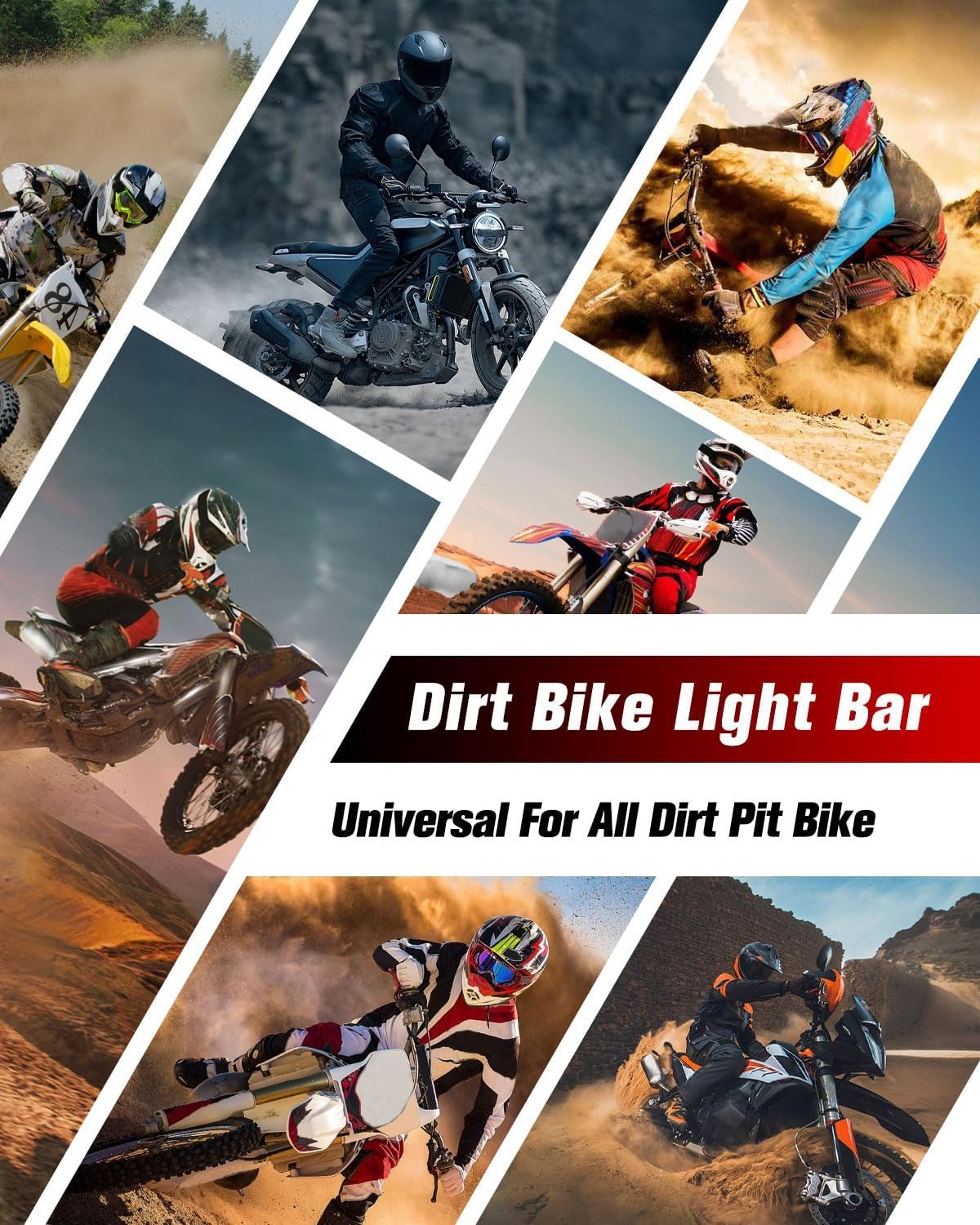 Universal 60W 2500LM LED Headlight for MX650/500 Dirt Bike ATV Pit Bike Electric