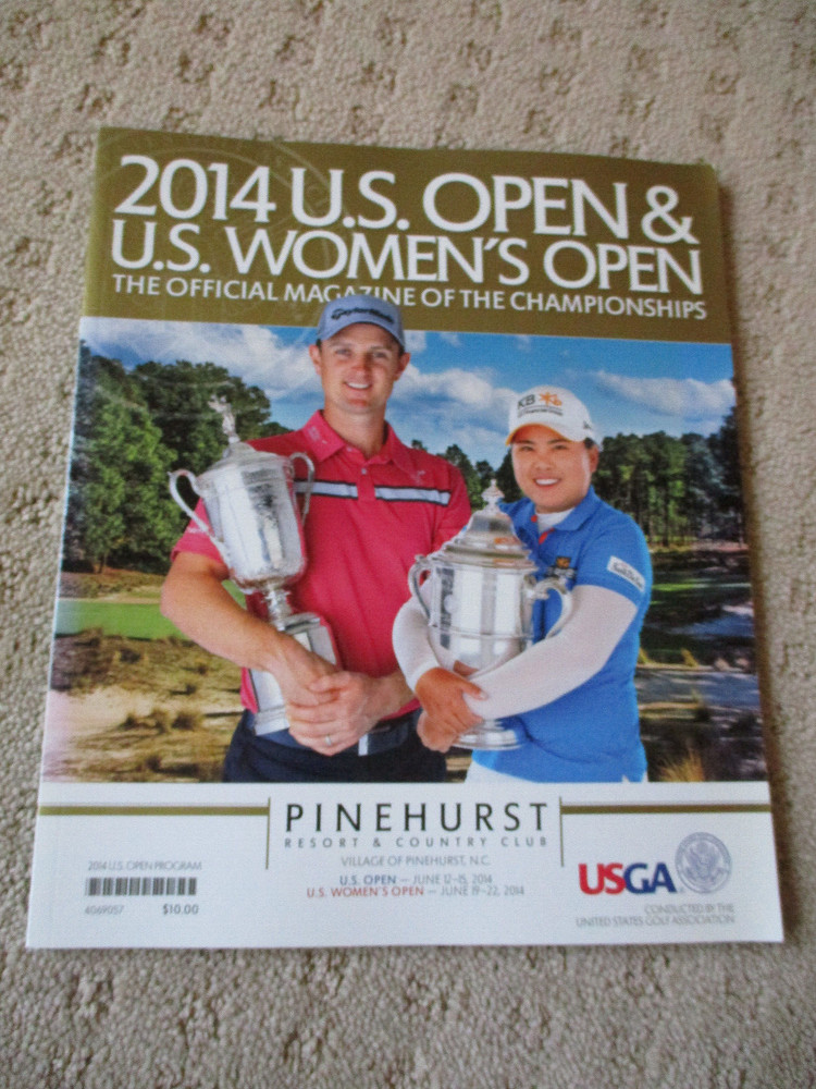 2014 US Open Official Magazine Program Pinehurst.  First Back To Back Tournament