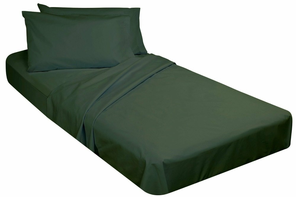 Gilbin  4 Piece Set Cot Sheets 30 x 75 For Camp Beds (Hunter Green)
