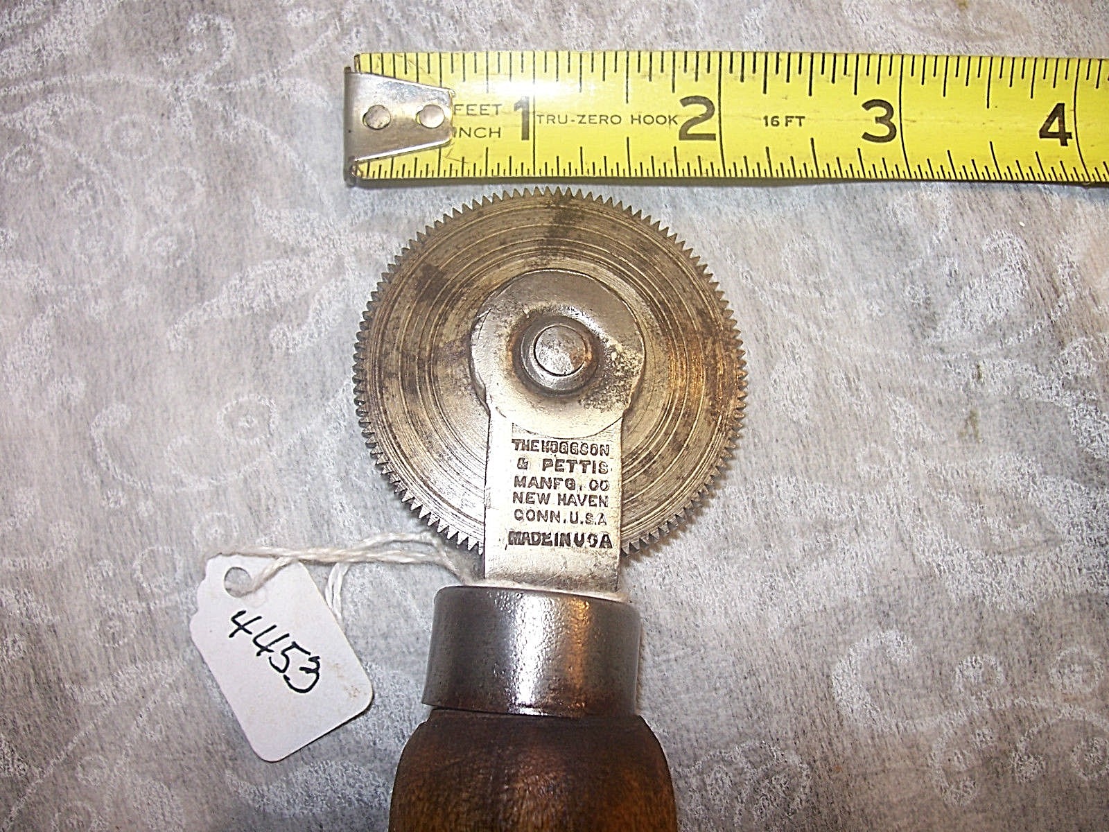Leather Marking Tool, Early "The Hoggson & Pettis Mfg. Co." Ball Bearing Roller