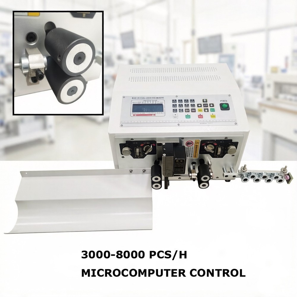 Automatic Computer Wire Stripping Cutting Machine LCD Display Wire Stripper 110V