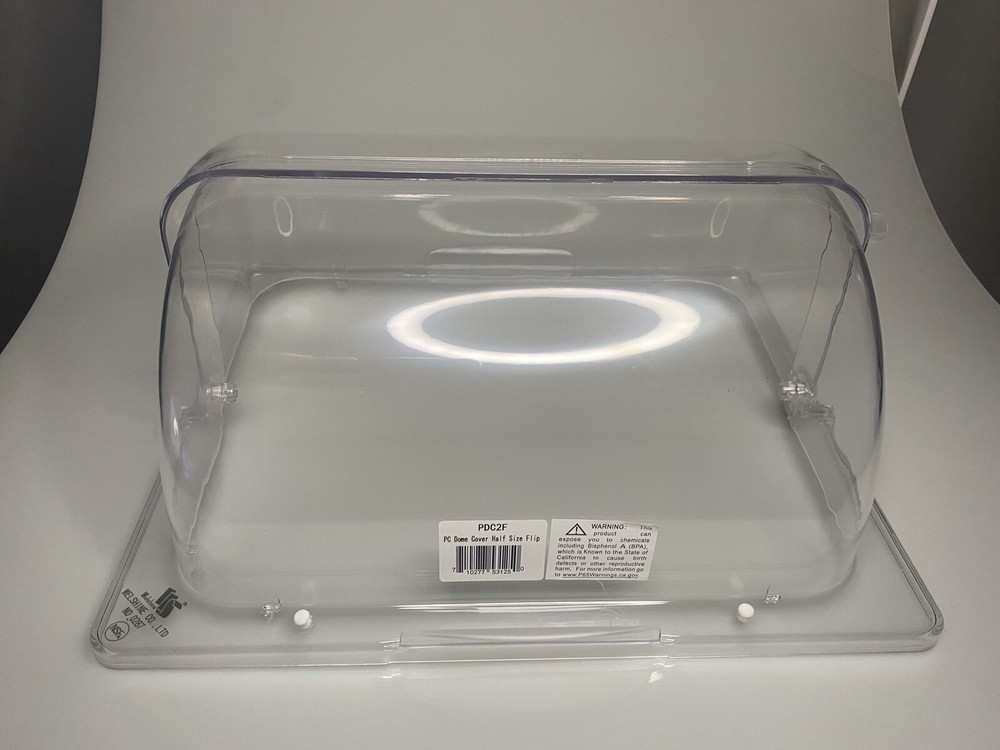 Polycarbonate Dome Flip Cover, Full Size, Medium, Clear