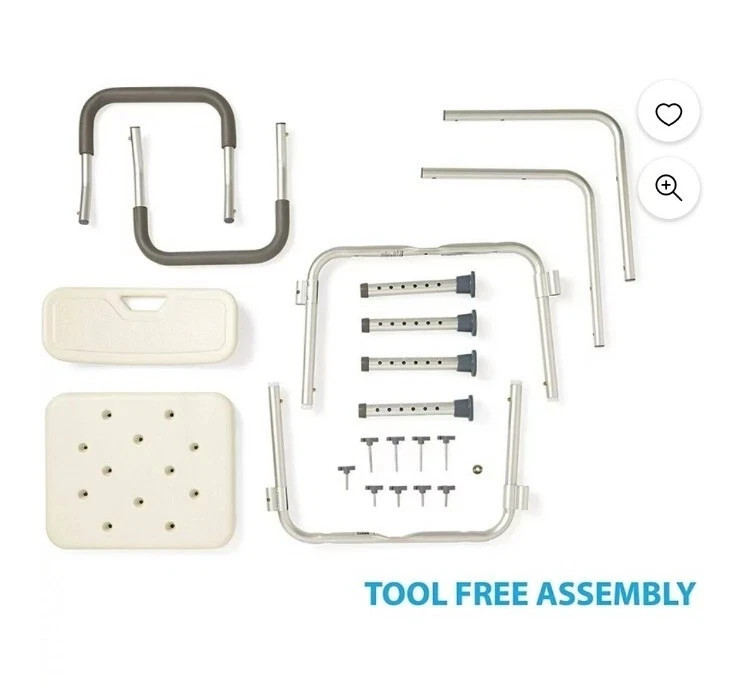 Guardian MDS89745RAH Shower/Bath Chair with Padded Armrests - 350lbs