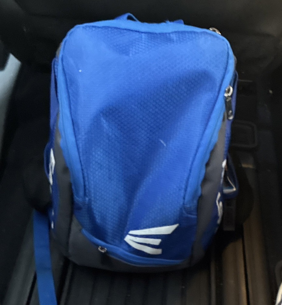 Easton Blue Black Baseball Backpack Polyester Adjustable Strap Zip Closure