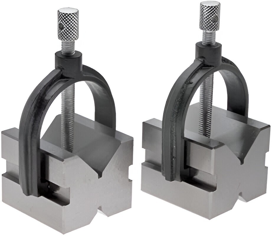 Precision Engineers All Steel Vee Blocks Clamp Set - V Block Matched Pair
