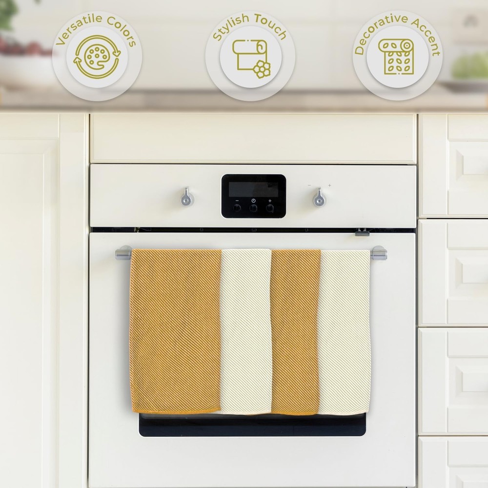 Kitchen Hand Towels - 4 Pack, (20" x 30") - Soft & Quick Dry - Versatile as, ...
